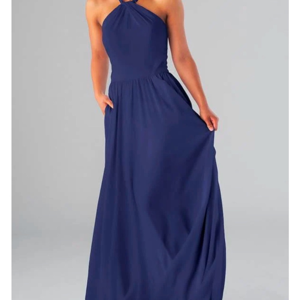 Kennedy Blue Caroline Halter Dress in Sapphire Blue Size 00